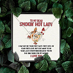 To My Dear Smokin' Hot Lady I Want to Be Your Last Everything The Only Buns Joined Interlocking Hearts Necklace