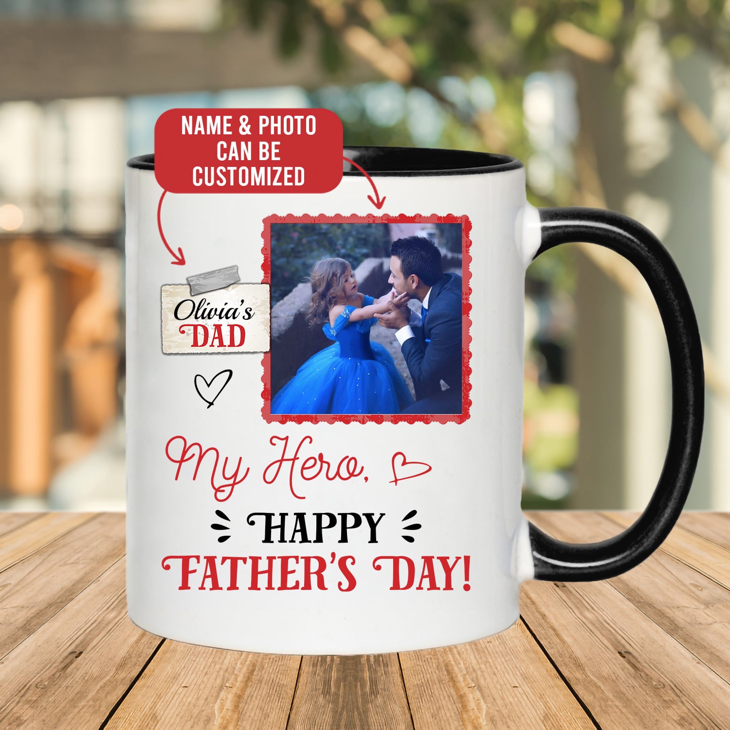 2VT. My Hero Father Day accent mug mk1