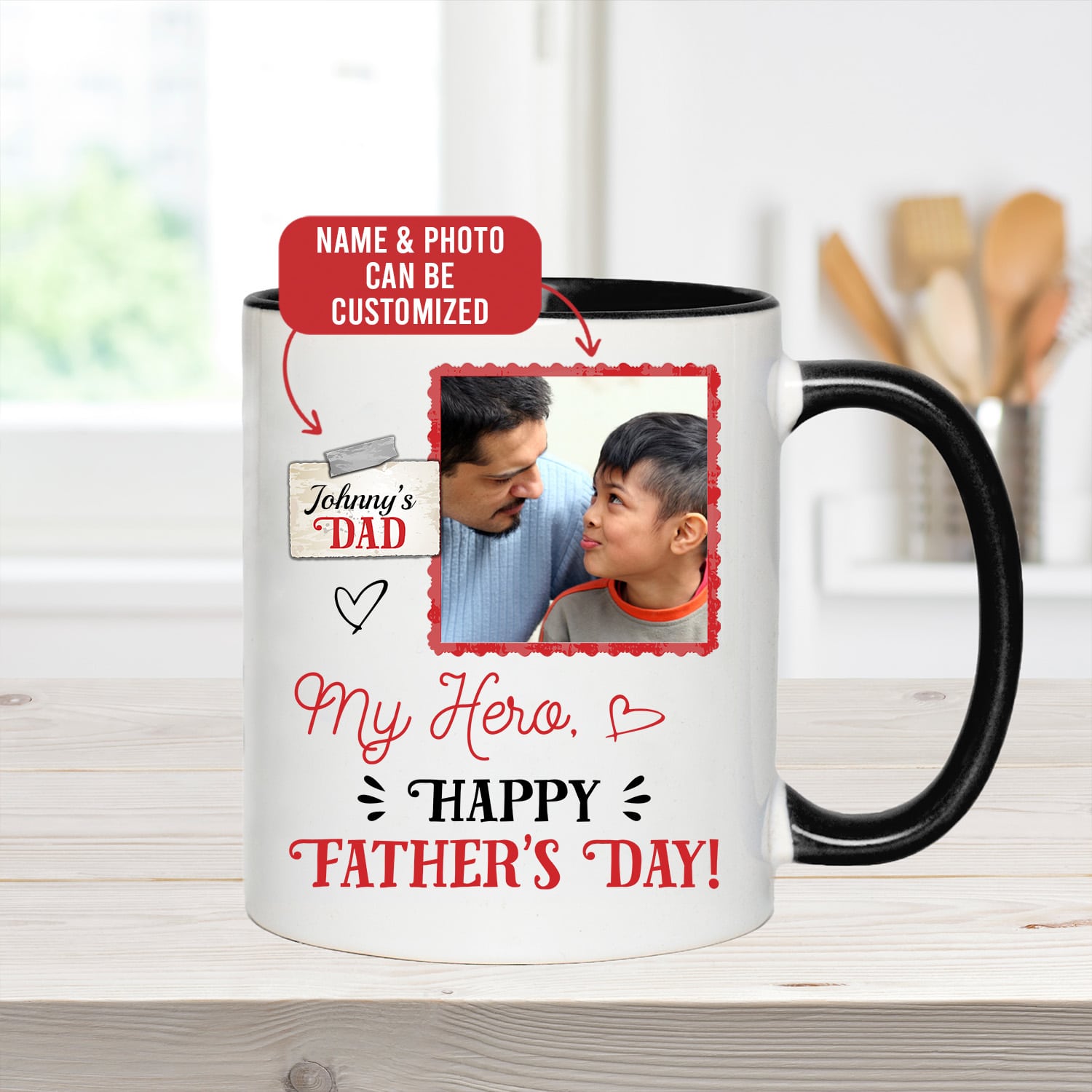 2VT. My Hero Father Day accent mug mk3