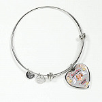 Custom Photo Those We Love Don't Go Away They Walk Beside Us Everyday Heart Pendant Necklace