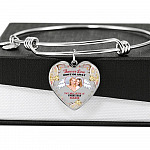 Custom Photo Those We Love Don't Go Away They Walk Beside Us Everyday Heart Pendant Necklace