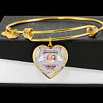 Custom Photo Those We Love Don't Go Away They Walk Beside Us Everyday Heart Pendant Necklace