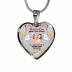 Custom Photo Those We Love Don't Go Away They Walk Beside Us Everyday Heart Pendant Necklace