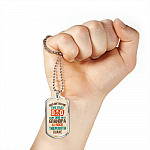Personalized God Gifted Me Two Tittles Dad And Grandpa & I Rock Them Both Dog Tag Pendant Necklace