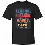 Personalized Legend Husband, Black, Unisex T-Shirt