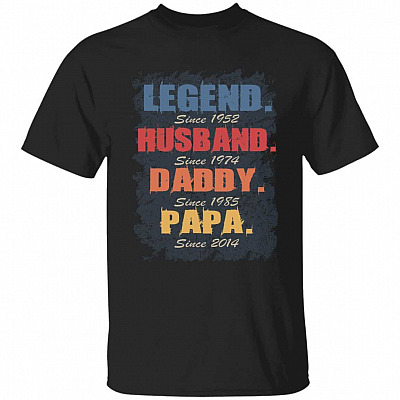 Personalized Legend Husband, Black, Unisex T-Shirt