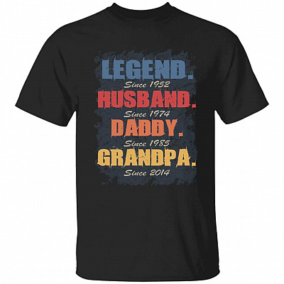 Personalized Legend Husband Daddy, Black, Unisex T-Shirt