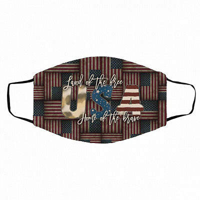 American Patriotic, White, Cloth Face Cover – Medium/Large