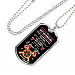 Personalized When You Walk Through The Fire You Will Not Be Burned Fireman Dad Husband Dog Tag Pendant Necklace Personalized When You Walk Through The Fire You Will Not Be Burned Fireman Dad Husband Dog Tag Pendant Necklace