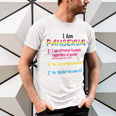 Alternative view of I Am Pansexual Bright T-shirt - V-Neck Tee