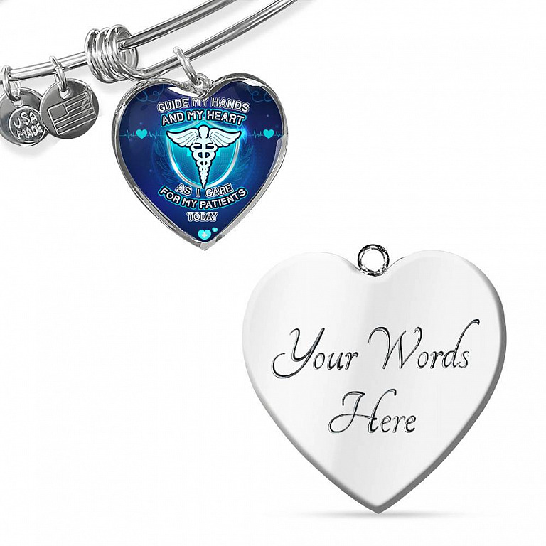 Guide My Hands And My Heart As I Care For My Patients Today Luxury Heart Pendant Necklace