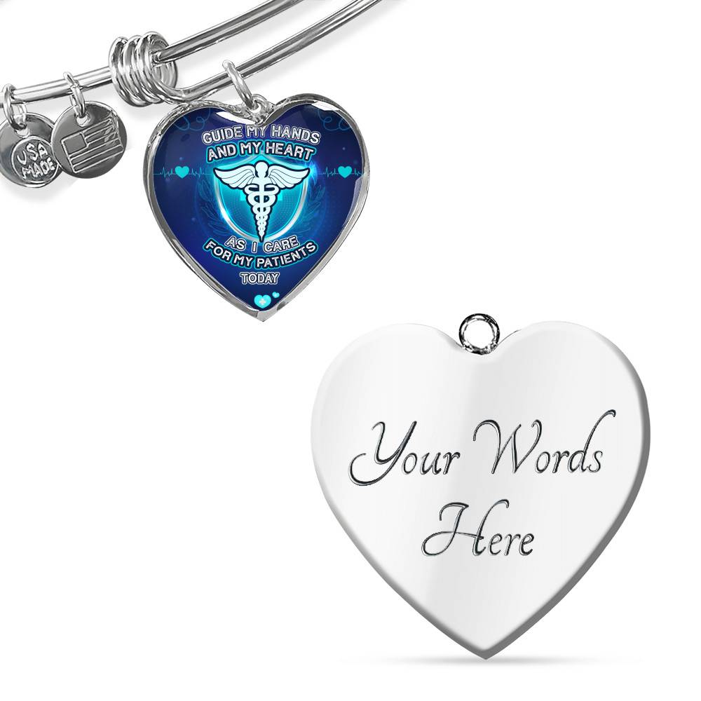 Guide My Hands And My Heart As I Care For My Patients Today Luxury Heart Pendant Necklace