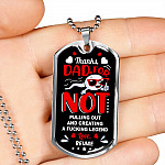 Personalized Sperm Thanks Dad for Not Pulling Out and Creating a Fcking Legen-d Father's Day Dog Tag Pendant Necklace Personalized Sperm Thanks Dad for Not Pulling Out and Creating a Fcking Legen-d Father's Day Dog Tag Pendant Necklace