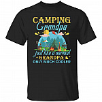 Camping Tshirt, Black, Unisex T-Shirt