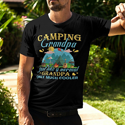 Alternative view of Camping Grandpa Just Like a Normal Grandpa only Much Cooler T-Shirt
