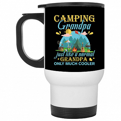 14 oz. White Travel Mug