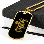 Jesus The Way The Truth The Life John 14:6 Dogtag Pendant Necklace Jesus The Way The Truth The Life John 14:6 Dogtag Pendant Necklace