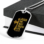 Jesus The Way The Truth The Life John 14:6 Dogtag Pendant Necklace Jesus The Way The Truth The Life John 14:6 Dogtag Pendant Necklace