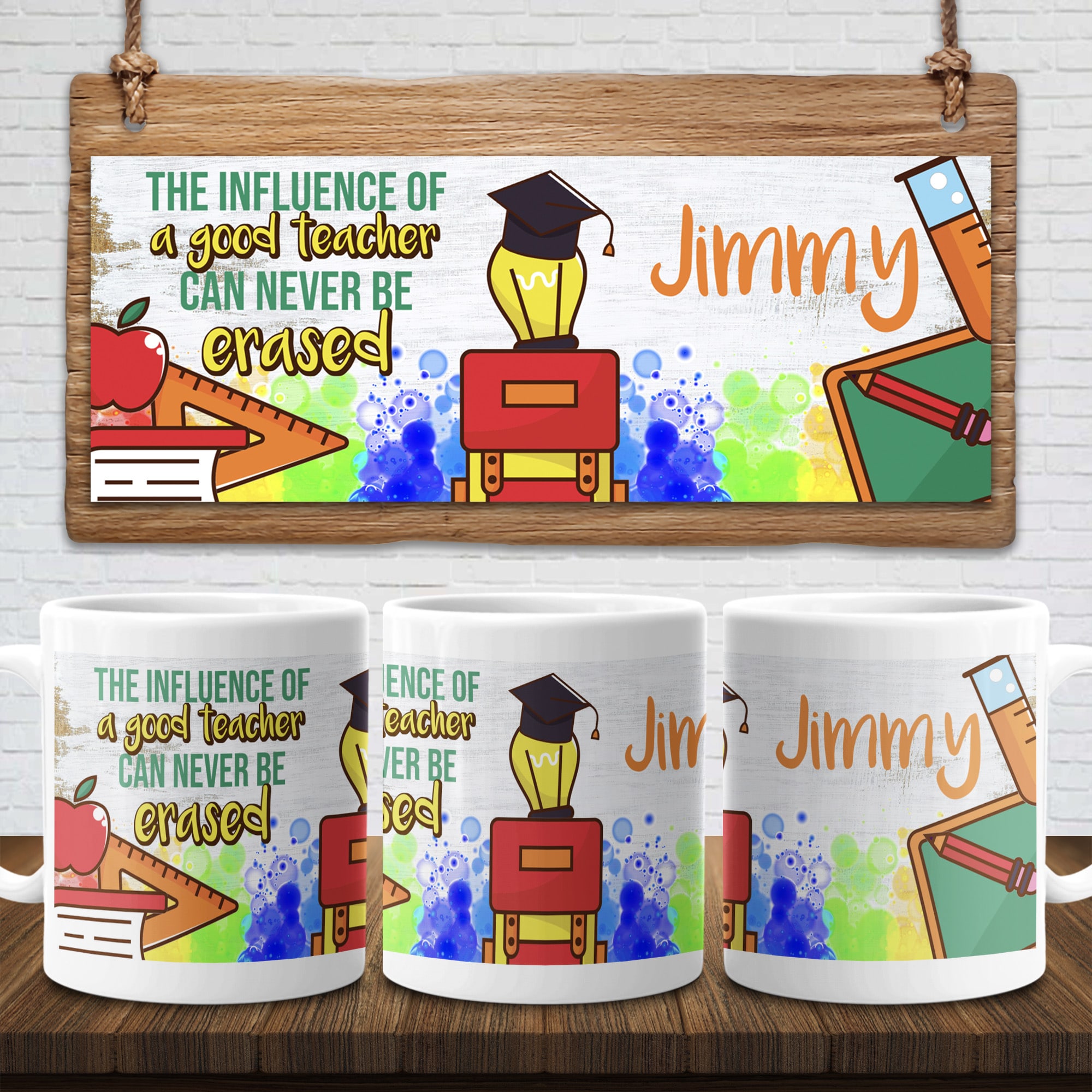 4O. Good Teacher-sample design 11 OZ White Mug
