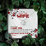 To My Smoking Hot Wife Love Knot Necklace - Never Forget That I Love You Anniversary Jewelry Gift To My Smoking Hot Wife Love Knot Necklace - Never Forget That I Love You Anniversary Jewelry Gift