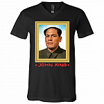 john xina t, Black, V-Neck T-Shirt