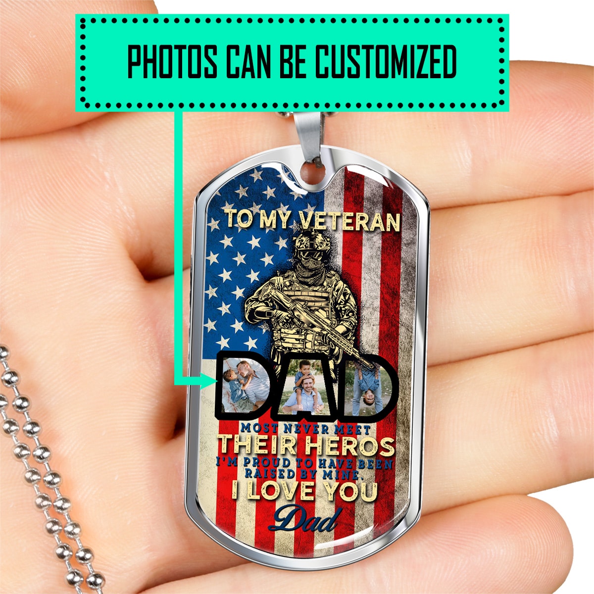 6KT. To My Veteran Dad Personalized Mockup 3