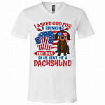 dach, White, V-Neck T-Shirt