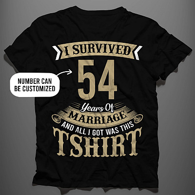 Alternative view of Personalized I Survive Marriage and All I Got Was This Shirt T-Shirt