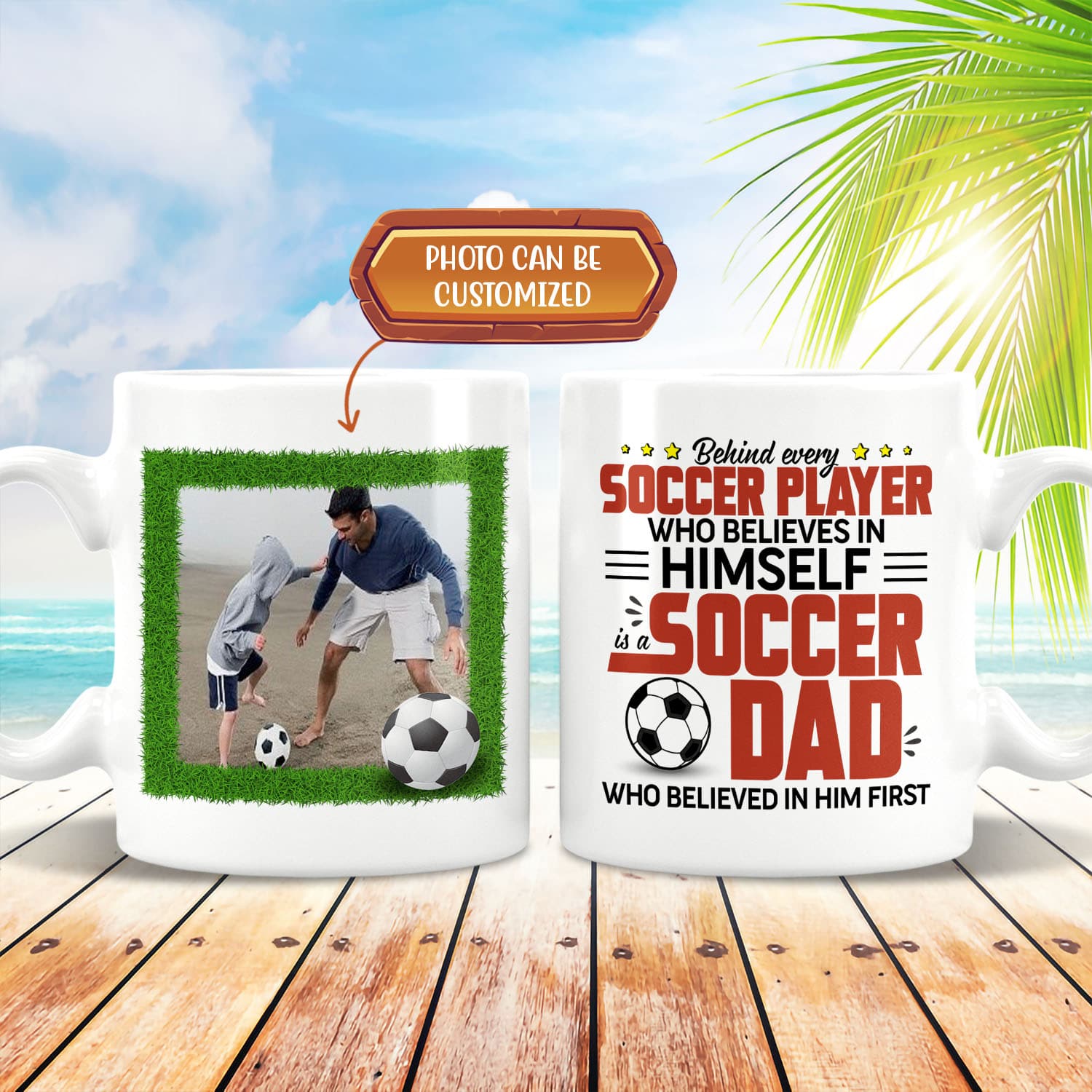 1VT. Soccer Dad Believe In Him mug mk2