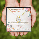 Sorry For Hurting You My Love I'm Sorry I Love You Forever And Always Forever Love Heart Pendant Necklace