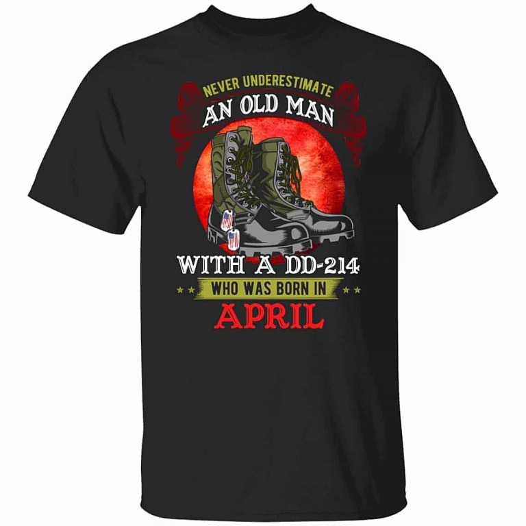 Never Underestimate Apr Shirt, Black, Unisex T-Shirt