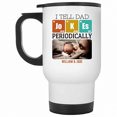 14 oz. White Travel Mug