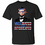 Abraham Lincoln Vaccinated, Black, Unisex T-Shirt