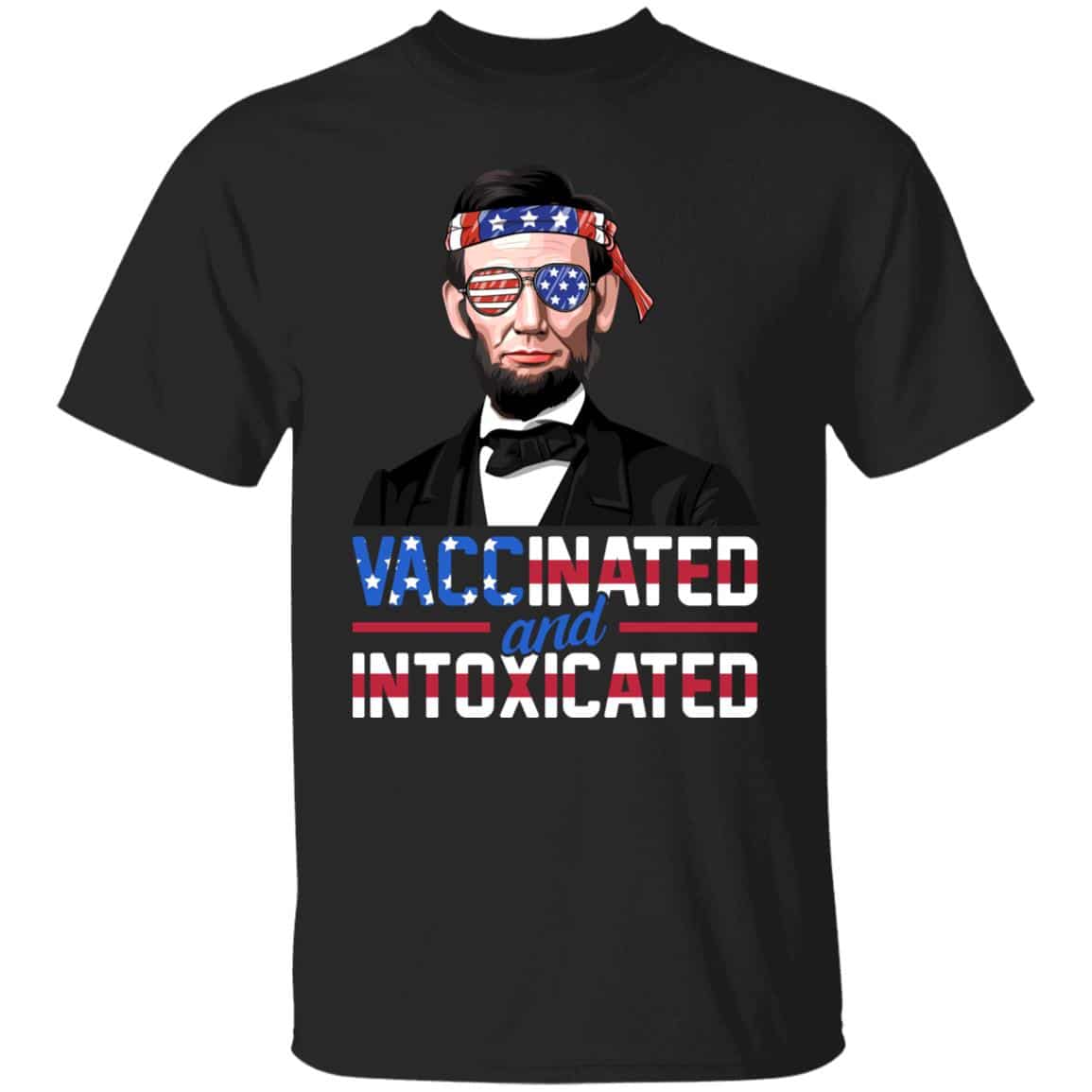 Abraham Lincoln Vaccinated, Black, Unisex T-Shirt
