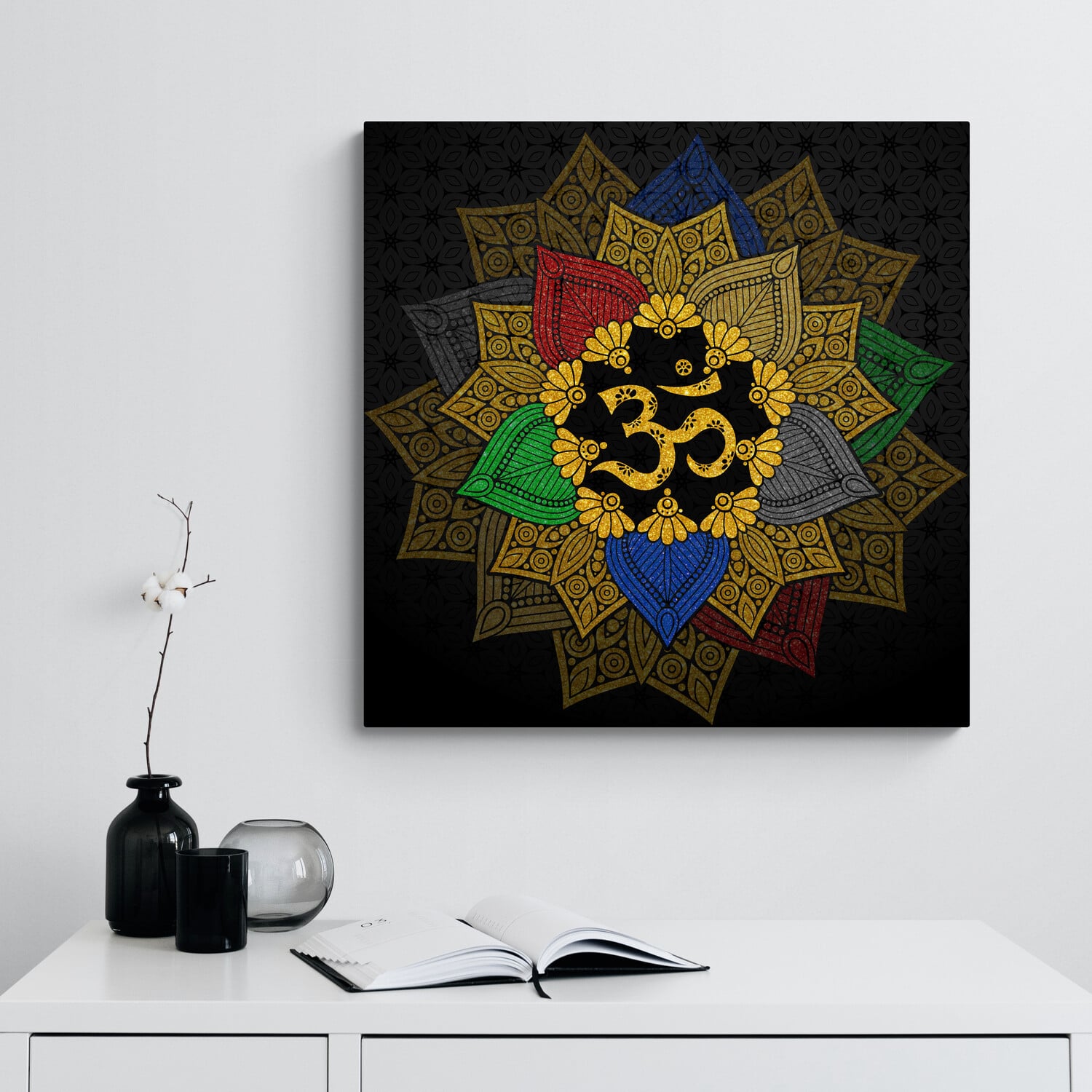 6NH. Om Symbol Mandela canvas (7) mk1