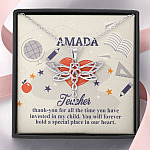 Personalized Thank You for All the Time You Invested in My Child Alluring Beauty Necklace Personalized Thank You for All the Time You Invested in My Child Alluring Beauty Necklace