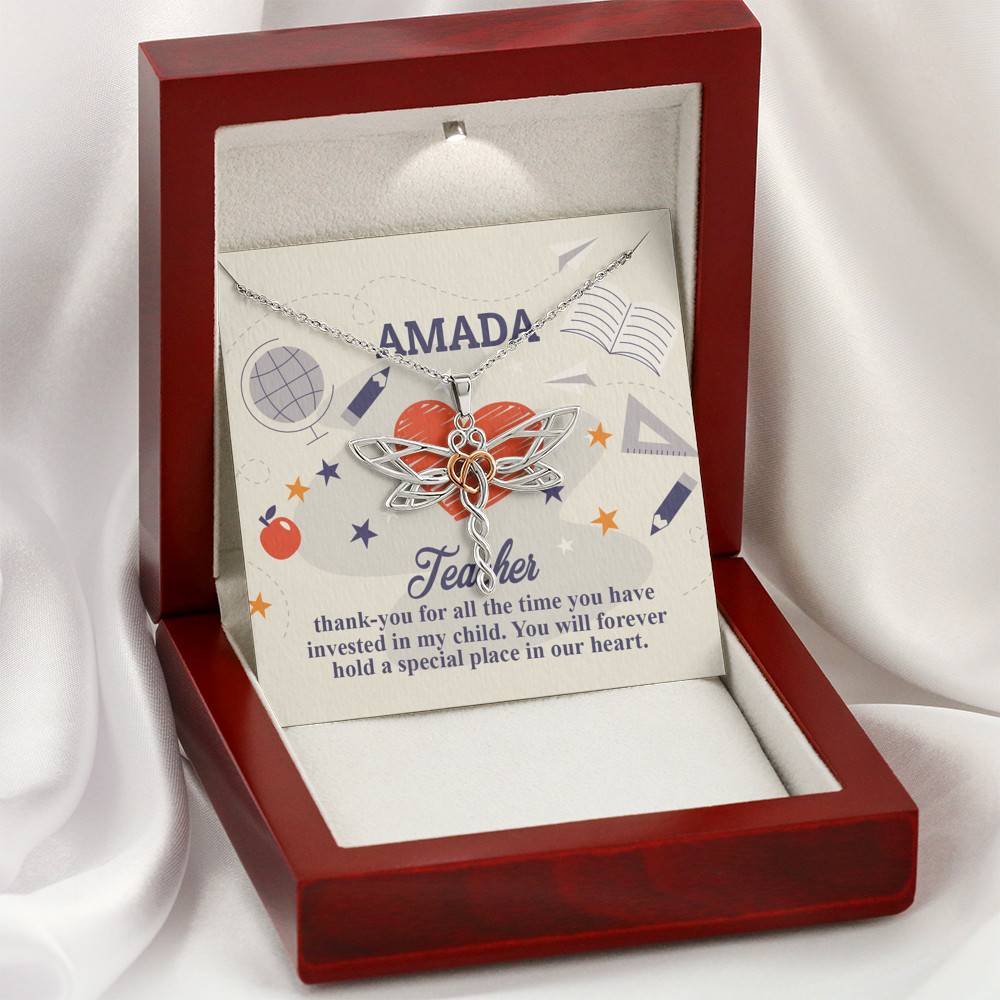 Personalized Thank You for All the Time You Invested in My Child Alluring Beauty Necklace Personalized Thank You for All the Time You Invested in My Child Alluring Beauty Necklace