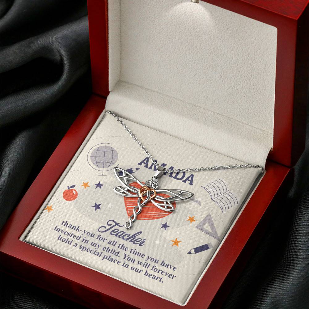 Personalized Thank You for All the Time You Invested in My Child Alluring Beauty Necklace Personalized Thank You for All the Time You Invested in My Child Alluring Beauty Necklace