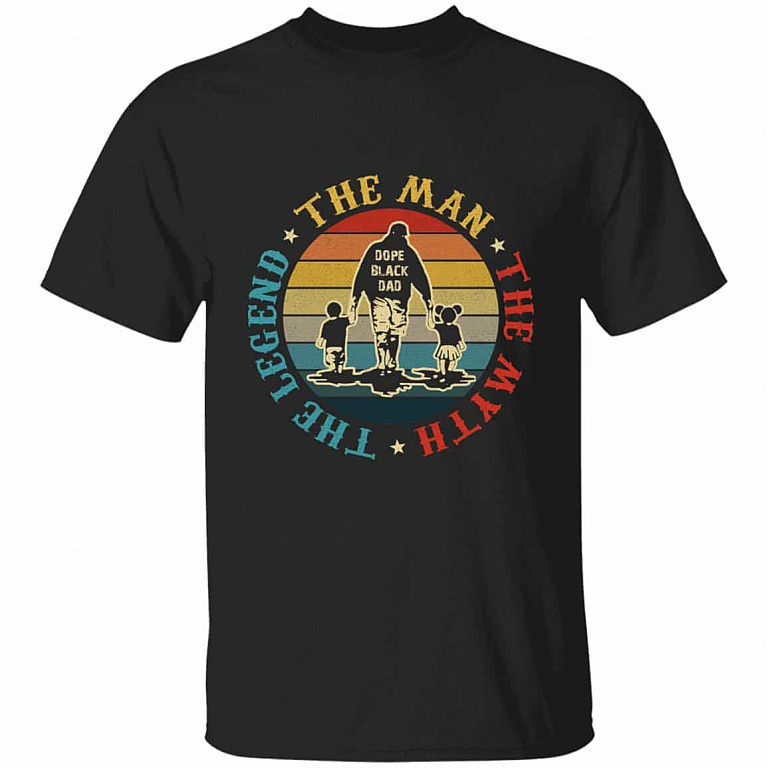 Dope Black Dad the Man, Black, Unisex T-Shirt