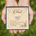 Personalized To My Other Mom I May Not Have Your Eyes Or Smile Interlocking Hearts Pendant Necklace