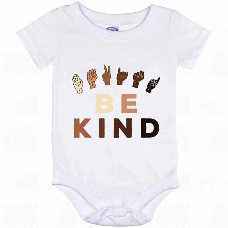 be kind, White, Baby Onesie - 12 Month