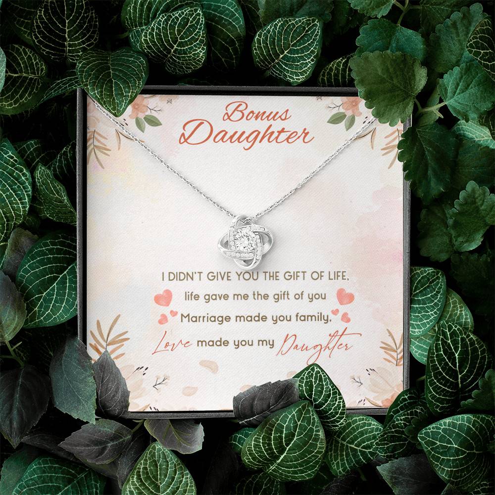 Bonus Daughter I Didn't Give You The Gift Of Life Life Gave Me The Gift Of You Stepdaughter Love Knot Necklace Bonus Daughter I Didn't Give You The Gift Of Life Life Gave Me The Gift Of You Stepdaughter Love Knot Necklace