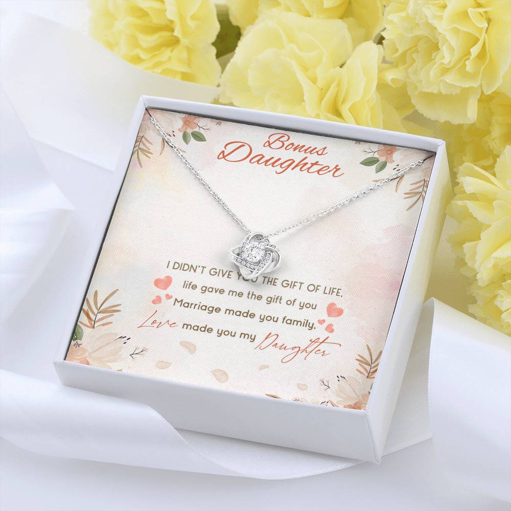 Bonus Daughter I Didn't Give You The Gift Of Life Life Gave Me The Gift Of You Stepdaughter Love Knot Necklace Bonus Daughter I Didn't Give You The Gift Of Life Life Gave Me The Gift Of You Stepdaughter Love Knot Necklace