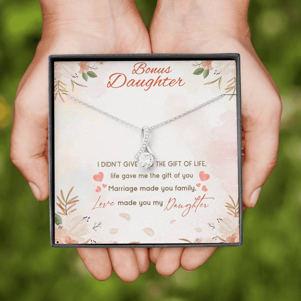 Bonus Daughter I Didn't Give You The Gift Of Life Life Gave Me The Gift Of You Stepdaughter Alluring Beauty Necklace Bonus Daughter I Didn't Give You The Gift Of Life Life Gave Me The Gift Of You Stepdaughter Alluring Beauty Necklace