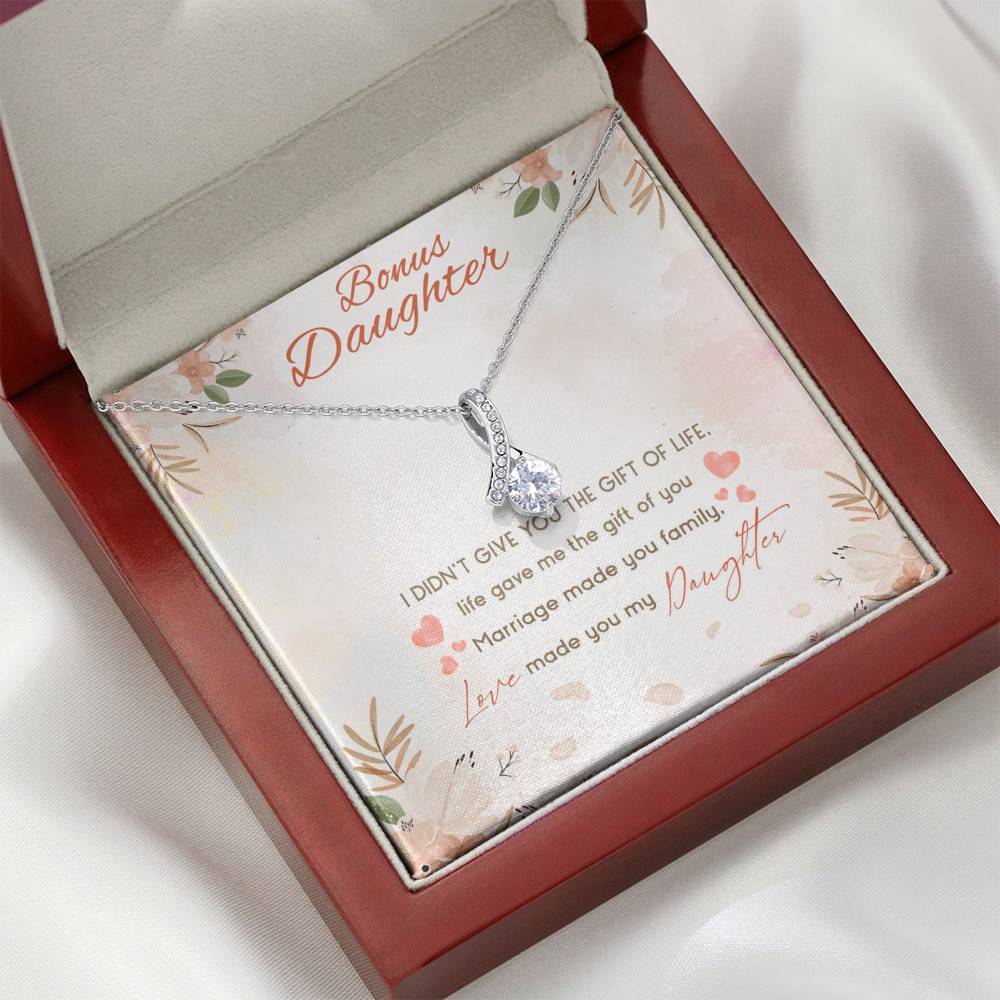 Bonus Daughter I Didn't Give You The Gift Of Life Life Gave Me The Gift Of You Stepdaughter Alluring Beauty Necklace Bonus Daughter I Didn't Give You The Gift Of Life Life Gave Me The Gift Of You Stepdaughter Alluring Beauty Necklace