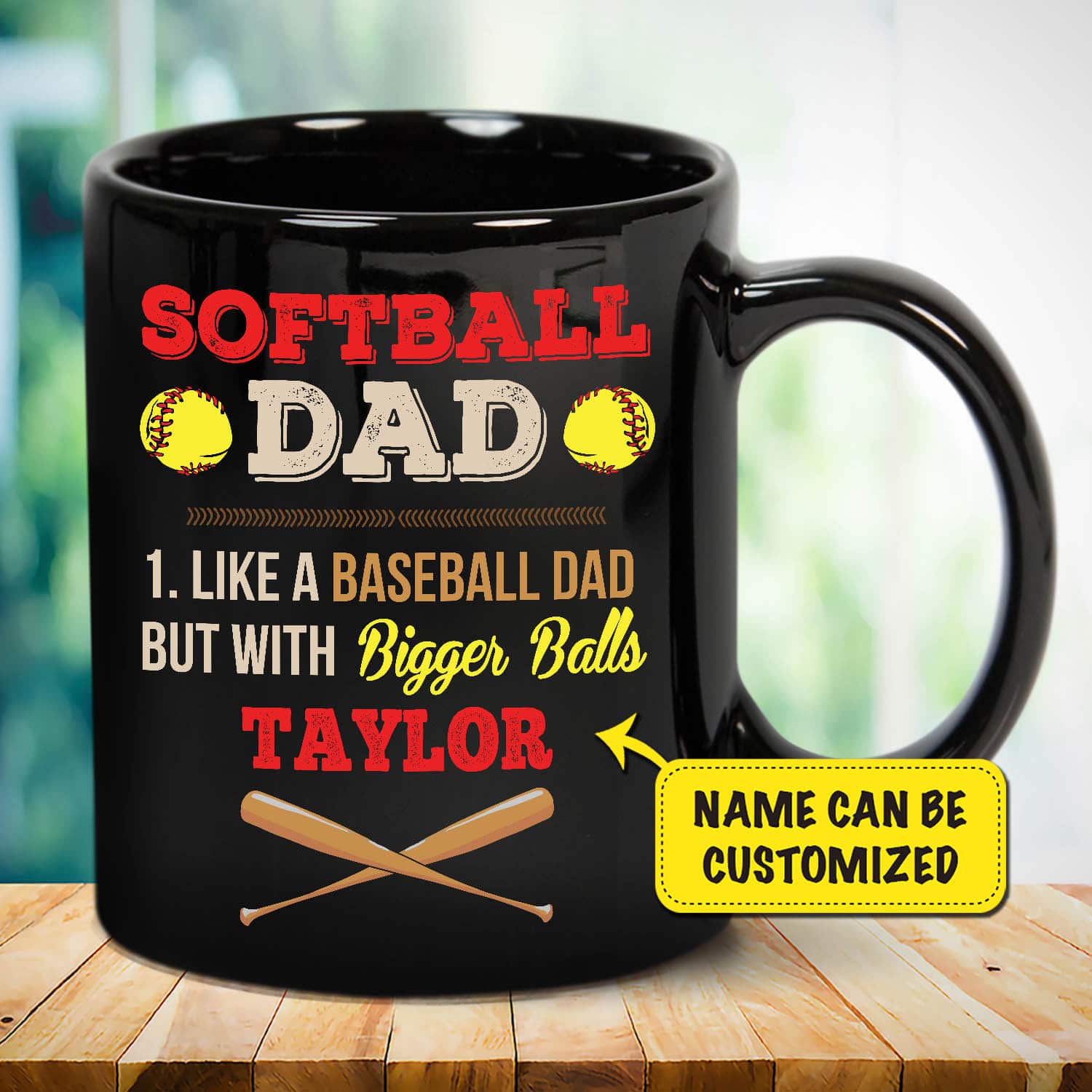 5VT. Softball Dad With Bigger Balls mug mk2