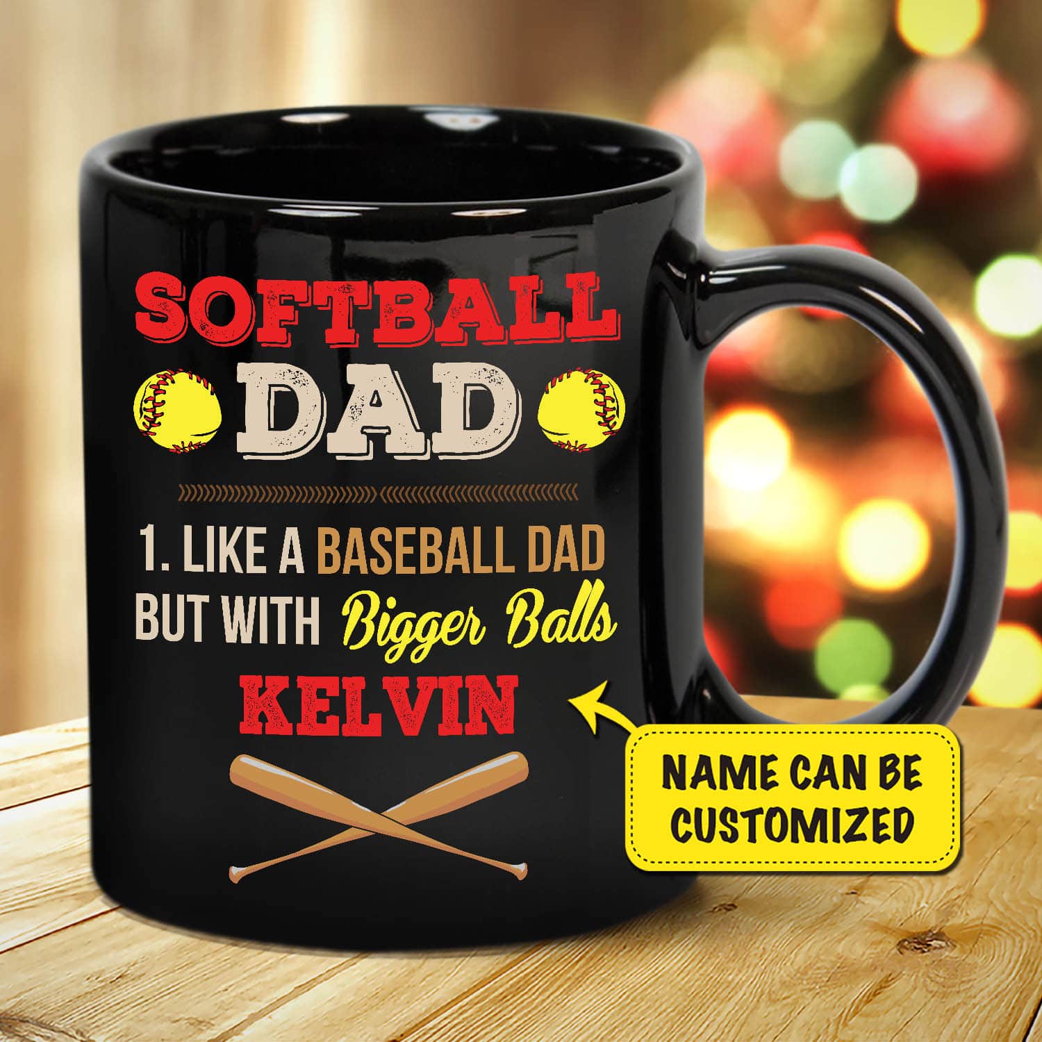5VT. Softball Dad With Bigger Balls mug mk3