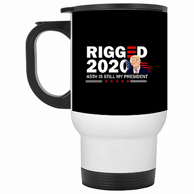 14 oz. White Travel Mug