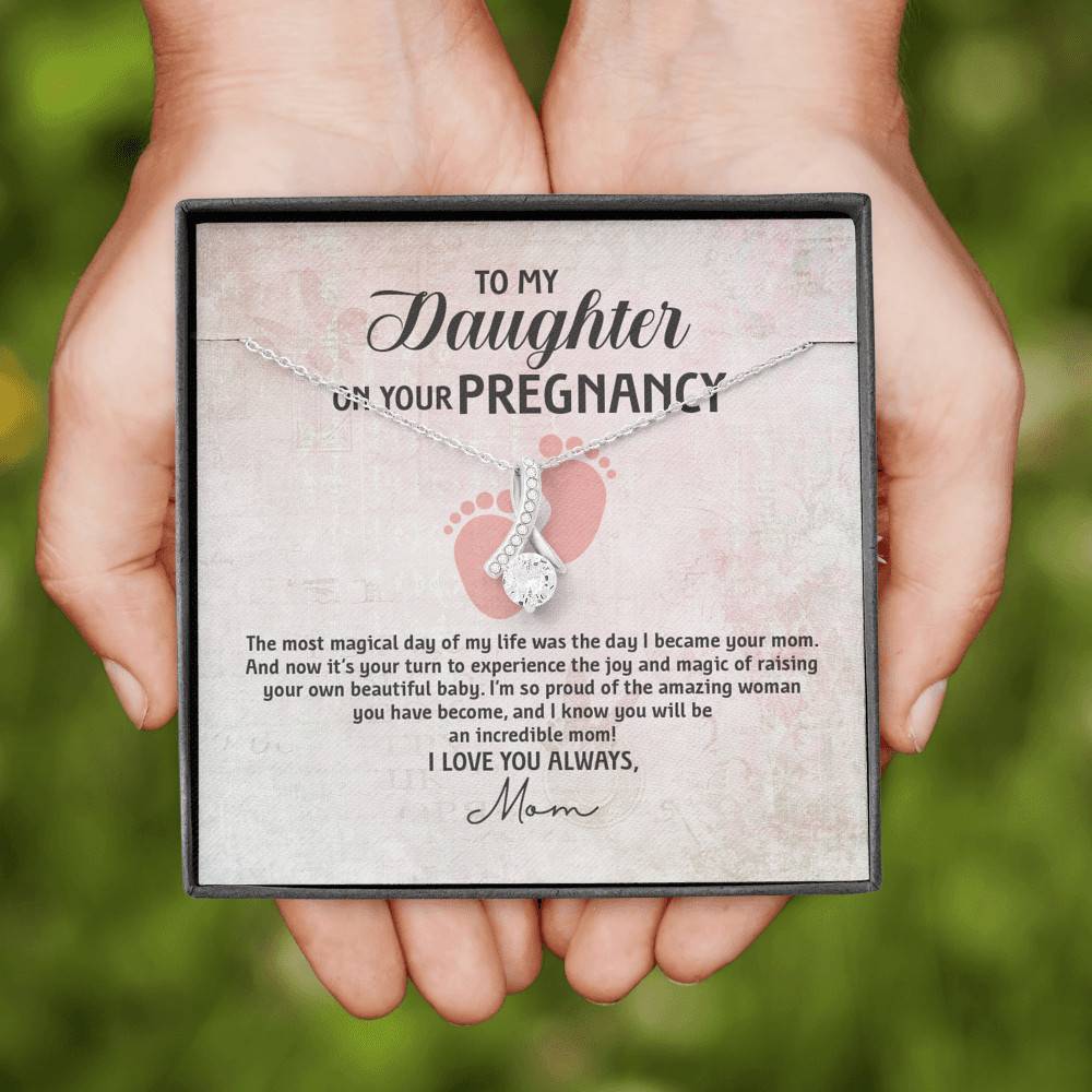 To My Daughter on Your Pregnancy the Most Magical Day I Love You Always Mom to Be Alluring Pendant Necklace To My Daughter on Your Pregnancy the Most Magical Day I Love You Always Mom to Be Alluring Pendant Necklace