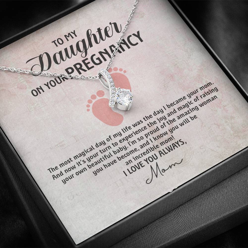 To My Daughter on Your Pregnancy the Most Magical Day I Love You Always Mom to Be Alluring Pendant Necklace To My Daughter on Your Pregnancy the Most Magical Day I Love You Always Mom to Be Alluring Pendant Necklace